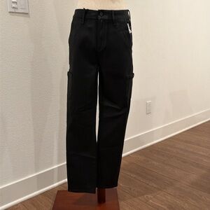 PAIGE Black Straight-Leg Cargo Pants